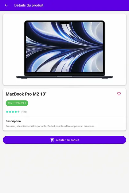 Product detail with the add-to-cart button